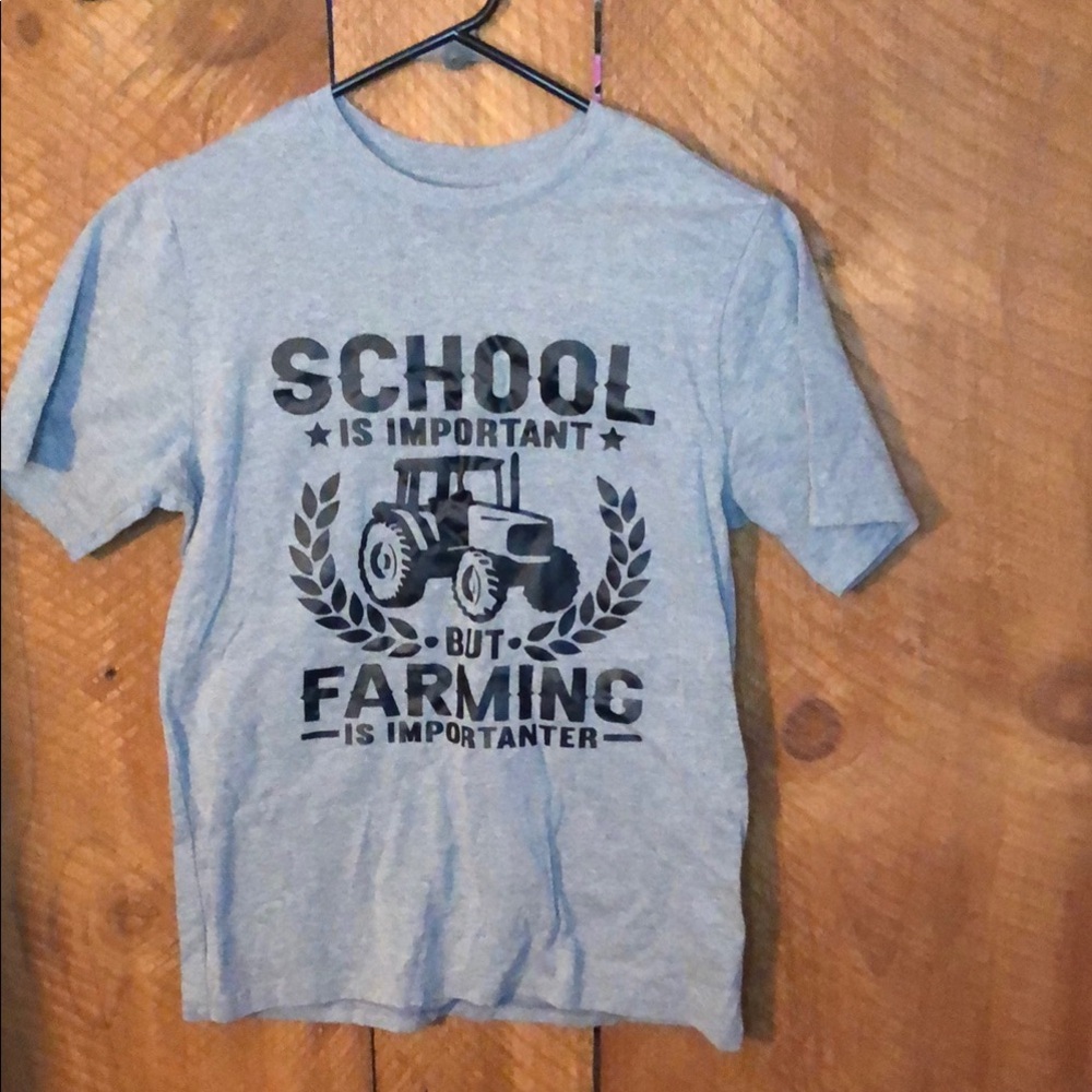 Kids Gray Graphic T-Shirt